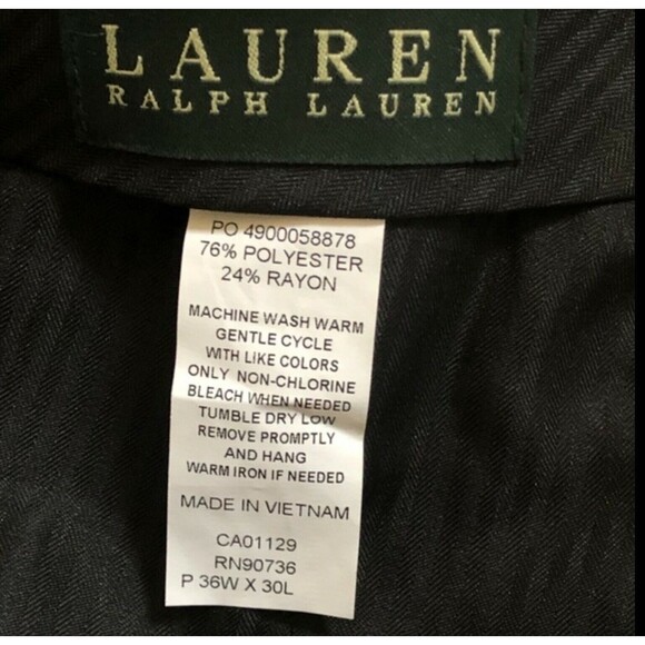 Lauren Ralph Lauren Men’s Dress Pants Size 36 x 30 Brown New - Picture 5 of 5